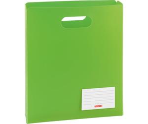 Brunnen Fact 104163552 Boîte de classement. PP, 25 x 31 x 5 cm, en film en Polypropylène Translucide pour cahiers et chemises A4, haut ouvert, vert/Kiwi