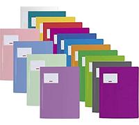 Brunnen Fact Chemise en polypropylène semi-transparent Format A4 24 x 34 cm, 12 Farben | Inkl. Pastell Set