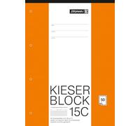 Brunnen Gravel Lot de 50 blocs de papier quadrillé A4 5 mm Blanc