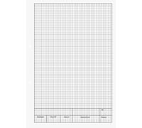 Brunnen Kieser Drawing Pad A4 5 mm Squared Paper with Margin 210 x 298 mm 150 GS
