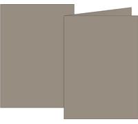 Brunnen Lot de 10 cartes format B6 200 g Taupe