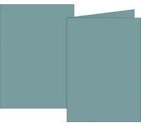BRUNNEN Lot de 10 cartes pliantes universelles - B6-200 g/m² - Bleu pétrole