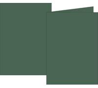 BRUNNEN Lot de 10 cartes pliantes universelles - Format B6-200 g/m² - Vert mousse