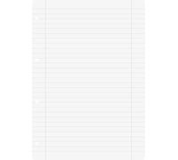 BRUNNEN Lot de 100 intercalaires pour classeur à anneaux A4 lignés avec marge intérieure et extérieure, blanc, 100 feuilles