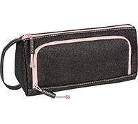 Grande Trousse Scolaire - Avec Compartiments - Noir Paillettes - Motifs Jungle - Brunnen