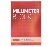 Brunnen millimeterpapier millimeterblock a4 298 mm x 211 mm, 20 feuilles rouge