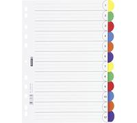 Brunnen Office to go Lot de 12 intercalaires en plastique Format A4 225 x 297 mm- coloris assortis