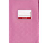 Brunnen Protège-cahier pour format A4 avec étiquette nominative et structure gaufrée - 1 enveloppe A4 - Rose