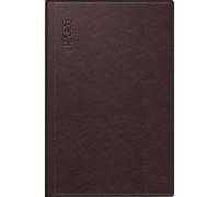 BRUNNEN rido/idé Agenda de poche Mod. Partner/Industrie I '26 | A7, cuir, rouge foncé, lit d'enfant