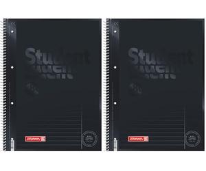 BRUNNEN Schneider Baier &College Bloc-notes à spirale avec Code couleur, 160 pages, 90 g/M ²- 25 Ligné A4 (Lot de 2)