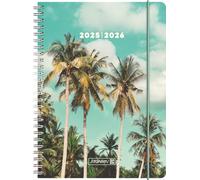 BRUNNEN Schülerkalender (2025/2026) "Tropical", 2 Seiten = 1 Woche, A5, 208 Seiten, PP-Umschlag, mehrfarbig