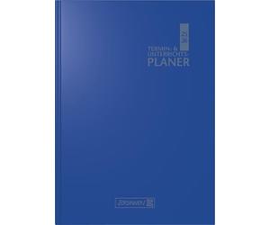 BRUNNEN Termin- & Unterrichtsplaner (2025/2026), 2 Seiten = 1 Woche, A5, 224 Seiten, Kunststoff-Einband Baladek, blau