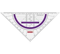 Brunnen Triangle géométrique Colour Code (pour l'école et le bureau, 16 cm, incassable, poignée ergonomique) violet / pourpre une pièce