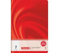 BRUNNEN Vivendi Premium Cahier d'écolier, format A5, linéature 7, 32 feuilles, rouge