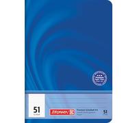 BRUNNEN Vivendi Premium Cahier d'écolier, format A6, linéature 51, 32 feuilles, bleu