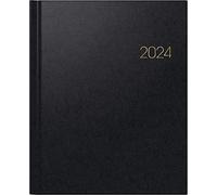 BRUNNEN Weektimer® 2024 Agenda semainier modèle Manager Wt 7 2 pages = 1 semaine Format feuille 21 x 26 cm Noir