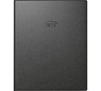 BRUNNEN Weektimer® 2024 Agenda semainier modèle Manager Wt 7 2 pages = 1 semaine Format feuille 21 x 26 cm Noir