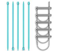 BRUNNENTAL® Rallonge 5 m + 5x Quick Change - Pour Tarière, Foreuse à Main et Foret de Puits - Extension 500cm avec Boulon et Goupille - Kit de Forage 5m - Acier Robuste Pour Travaux Intensifs