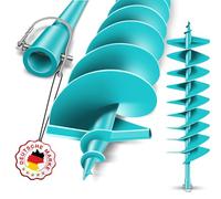 BRUNNENTAL® Tarière Ø200 x 800 mm - Idéale pour Creuser la Terre | Compatible Meche Tariere Thermique & Électrique - Foreuse Jardin / Tarière pour Perceuse 20mm - Pointe Robuste 200mm