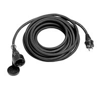 Brunner 0301109C Câble d'extension Schuko/Schuko de 25 m, Gaine en Caoutchouc 3 x 2,5 mm^2, Protection IP 44 pour extérieur, homologué CE 230 V-16 A