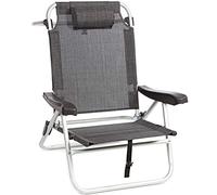 BRUNNER 0404152N Siren, Chaise de Plage inclinable, Design élégant, Chaise de Plage, Couleur Gris, Assise Confortable, Charge maximale 110 kg