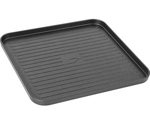 BRUNNER 0708029N Devil Plancha Ribbed, Plaque grill pour poêles à gaz Devil à cartouche, surface rayée antiadhésive 25,5 x 24,4 x 2,2 cm et poids 620 g