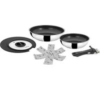 BRUNNER 0804036N Lot de casseroles en acier inoxydable, Academy Double pan 22/20, adaptées au gaz