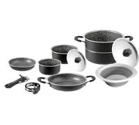Brunner 0806095N - Ustensiles de Cuisine et Vaisselle de Camping en Aluminium, Jeu Pirate 9+1 Ø 24 cm