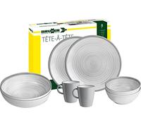 Brunner Set Stoviglie melamina Tête-à-tête Bellagio 8pz Blanc