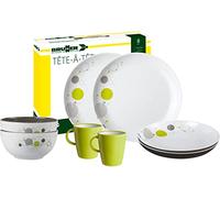 Brunner 0830143N.C7B Set de vaisselle de camping pour 2 personnes, Thête-à-Tête Space, 8 pièces