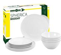 Brunner Service de table en mélamine Midday Spherica 12 pièces Blanc