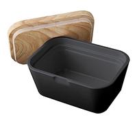 BRUNNER Beurrier carré en mélamine - 250 g - Avec plateau et couvercle - Anthracite