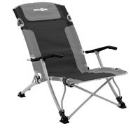 Brunner - Bula XL - Chaise de camping - 61 x 74 x 87/31 cm - schwarz / grau