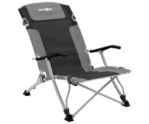 Brunner - Bula XL - Chaise de camping - 61 x 74 x 87/31 cm - schwarz / grau