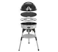 Brunner Devil BBQruiser HT Roundgrid Barbecue à gaz Portable avec Grille de Cuisson Ronde antiadhésive 4 KW Couvercle avec thermomètre Pliable 30 mbar Idéal pour Le Camping et Les activités de Plein