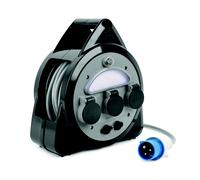 Brunner Enrouleur de câble CEE avec lampe Onboard 15 pour le camping Bleu