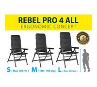 Brunner - Rebel Pro Small Chair - Max Flux: 150 Kg - Mesures: 46 X 44 X H46 / 117,5 Cm