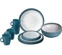 Brunner Service de vaisselle en mélamine Lunch Box Toscane 16pcs Bleu