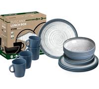 Brunner Outdoor – Service de vaisselle en mélamine Toscane – 16 pièces – Bleu