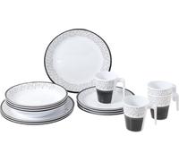 Brunner Vaisselle de Camping en mélamine Praline - 16 pièces - Antidérapante