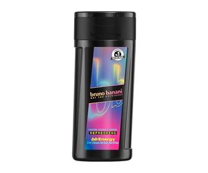 bruno banani BB Energy Gel Douche Formule 3 en 1 Visage, Corps et Cheveux Formule Vegan Testé dermatologiquement, Sans Tensioactifs à base de Sulfate 250 ml