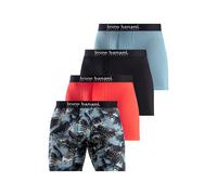 Bruno Banani Boxers bleu-gris / gris basalte / rouge vif / noir, Taille XXL