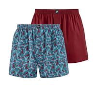 Bruno Banani Bruno banani Lot de 2 Boxers rétro pour Homme, Bleu/Rouge, M