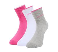 Bruno Banani Chaussettes 'Dillon' gris / rose / blanc, Taille 36-41