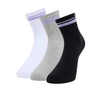 Bruno Banani Chaussettes 'Dodson' gris / noir / blanc, Taille 36-41