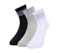 Bruno Banani Chaussettes 'Dominguez' gris / lavande / noir / blanc, Taille 36-41