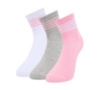 Bruno Banani Chaussettes 'Dominguez' gris / rose / blanc, Taille 36-41
