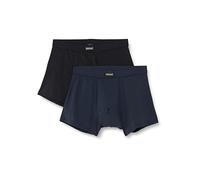 Bruno Banani Micro Simply Lot de 2 Courts Boxeur ajusté, Bleu-Gris/Noir, Homme