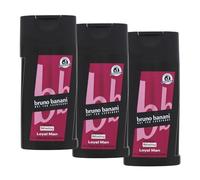 bruno banani Loyal Man Lot de 3 gels douche 3 en 1 pour le corps, les cheveux et le visage 250 ml chacun
