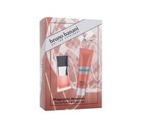 bruno banani Magnetic Woman Coffret cadeau avec eau de parfum et gel douche Parfum Amber Gormand Captivant pour femme 30 ml et 50 ml